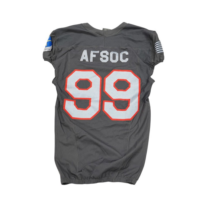 U.S. Air Force Academy 2024 Game Used #99 Nike AFSOC Grey Jersey Sz M