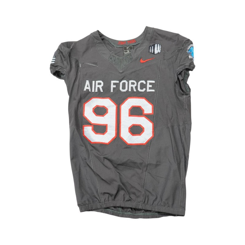 U.S. Air Force Academy 2024 Game Used #96 Nike AFSOC Grey Jersey Sz XL