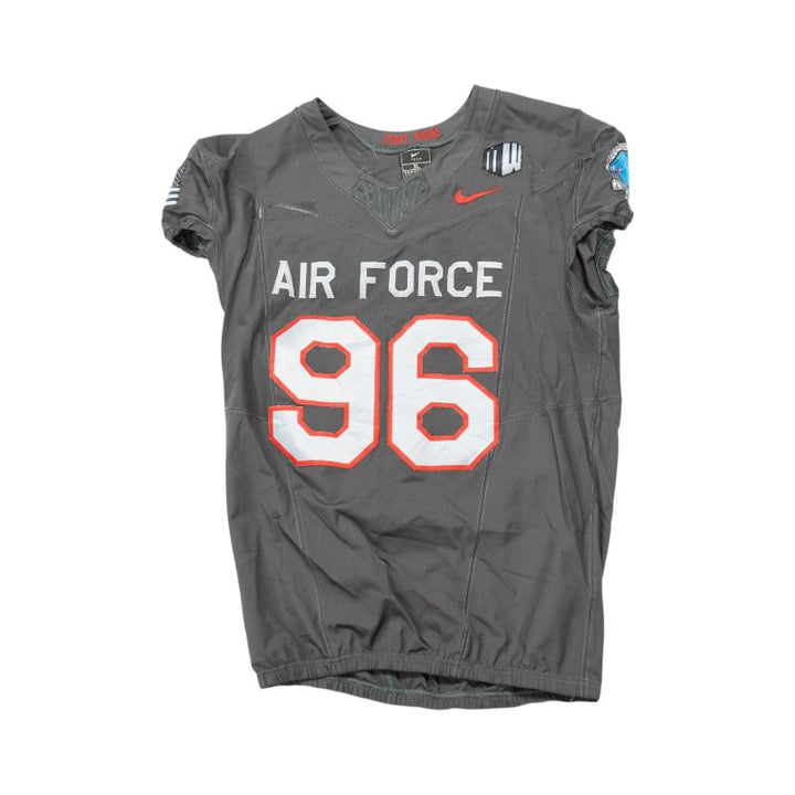 U.S. Air Force Academy 2024 Game Used #96 Nike AFSOC Grey Jersey Sz XL