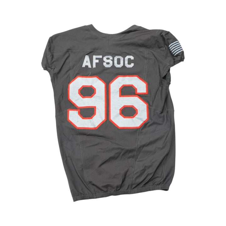 U.S. Air Force Academy 2024 Game Used #96 Nike AFSOC Grey Jersey Sz XL