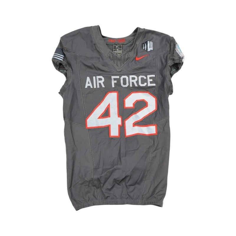 U.S. Air Force Academy 2024 Game Used #42 Nike AFSOC Grey Jersey Sz M