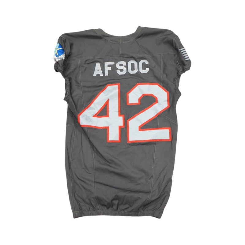 U.S. Air Force Academy 2024 Game Used #42 Nike AFSOC Grey Jersey Sz M