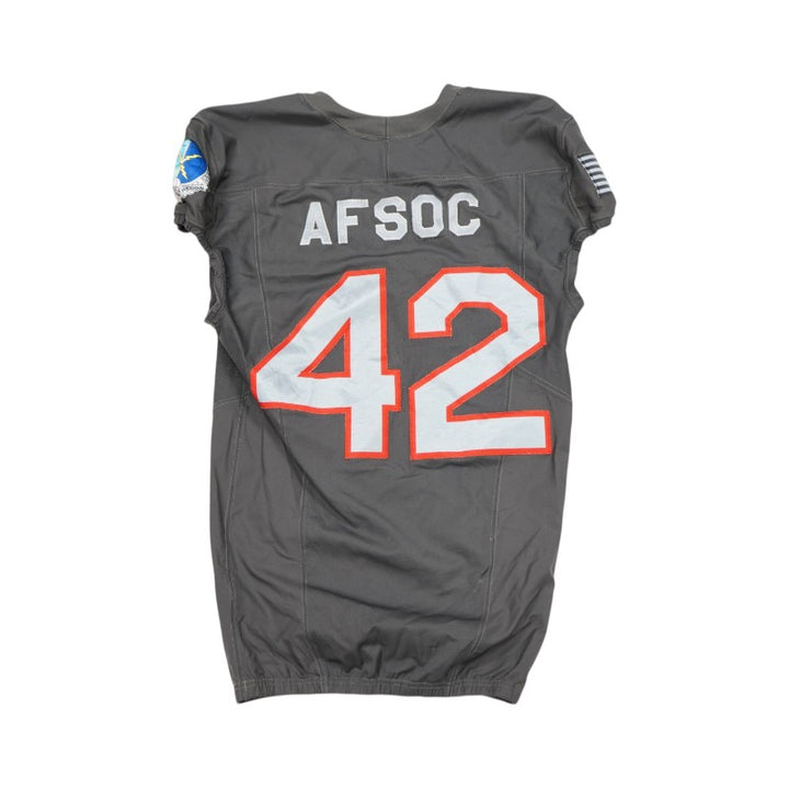 U.S. Air Force Academy 2024 Game Used #42 Nike AFSOC Grey Jersey Sz M