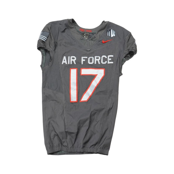 U.S. Air Force Academy 2024 Game Used #17 Nike AFSOC Grey Jersey Sz M