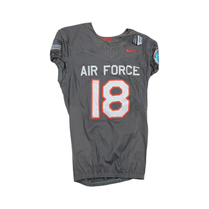 U.S. Air Force Academy 2024 Game Used #18 Nike AFSOC Grey Jersey Sz M