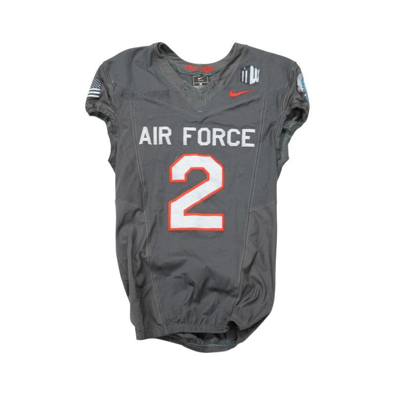 U.S. Air Force Academy 2024 Game Used #2 Nike AFSOC Grey Jersey Sz M