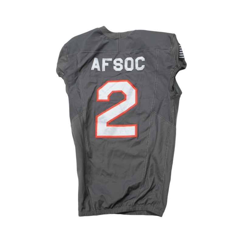 U.S. Air Force Academy 2024 Game Used #2 Nike AFSOC Grey Jersey Sz M