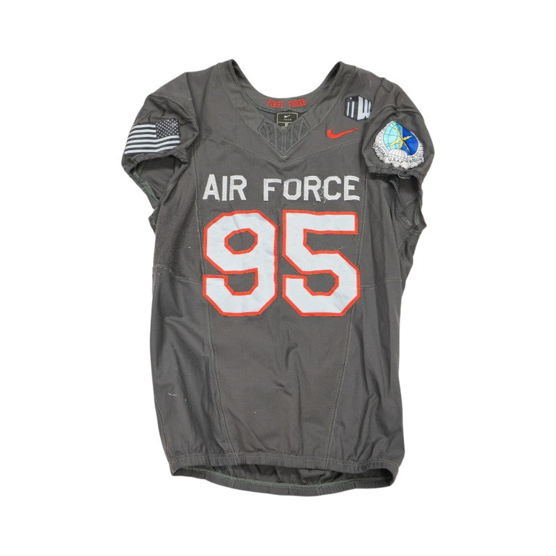 U.S. Air Force Academy 2024 Game Used #95 Nike AFSOC Grey Jersey Sz XL