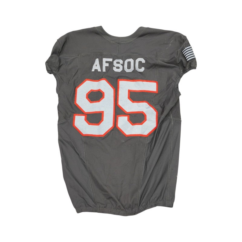 U.S. Air Force Academy 2024 Game Used #95 Nike AFSOC Grey Jersey Sz XL