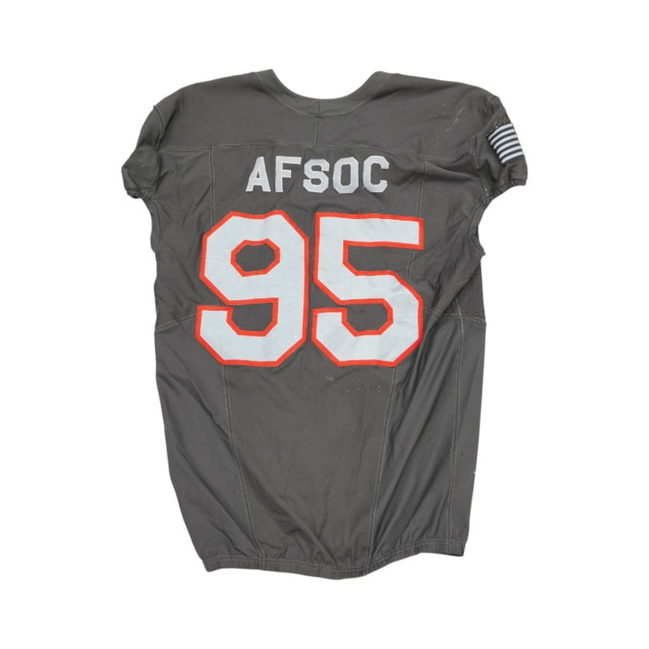 U.S. Air Force Academy 2024 Game Used #95 Nike AFSOC Grey Jersey Sz XL