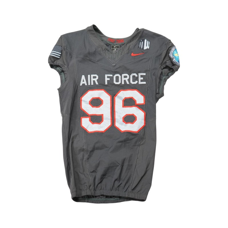 U.S. Air Force Academy 2024 Game Used #96 Nike AFSOC Grey Jersey Sz M