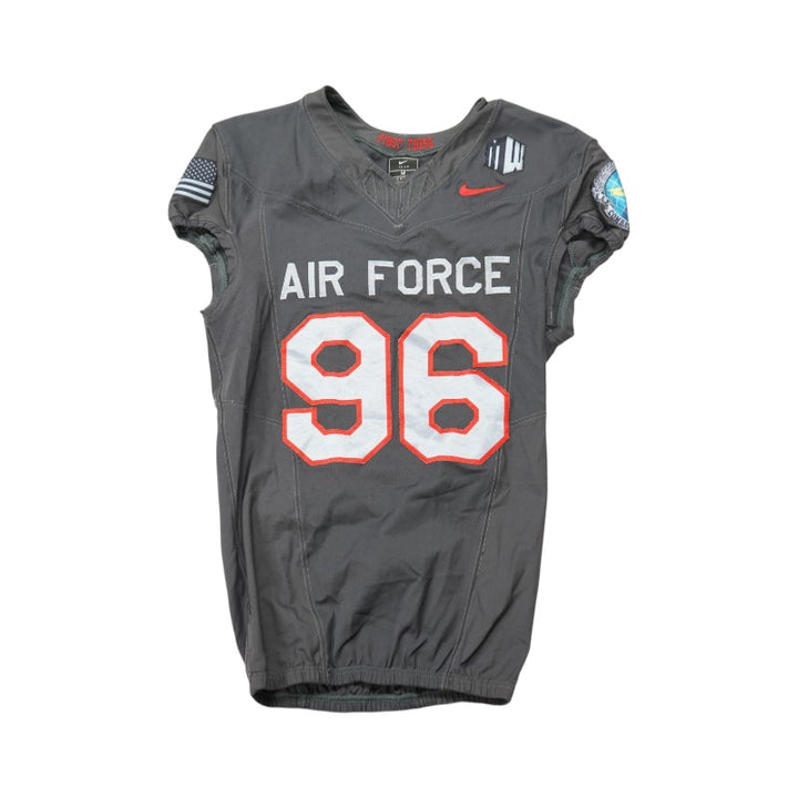U.S. Air Force Academy 2024 Game Used #96 Nike AFSOC Grey Jersey Sz M