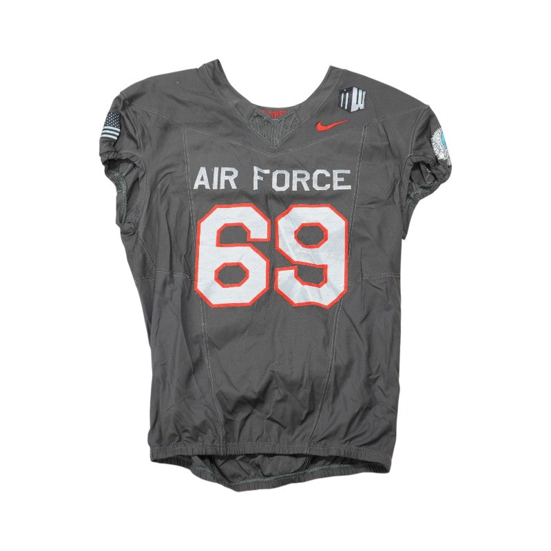 U.S. Air Force Academy 2024 Game Used #69 Nike AFSOC Grey Jersey Sz XXL
