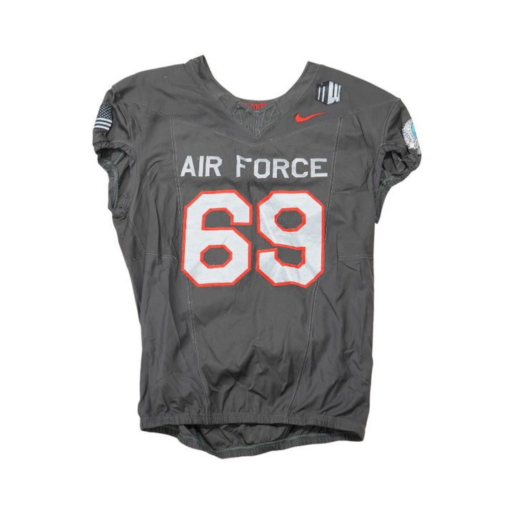 U.S. Air Force Academy 2024 Game Used #69 Nike AFSOC Grey Jersey Sz XXL
