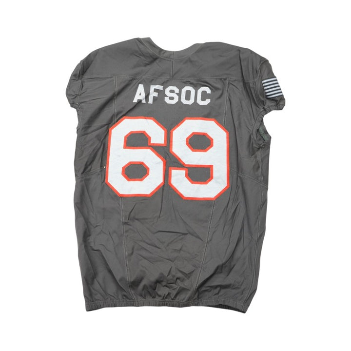 U.S. Air Force Academy 2024 Game Used #69 Nike AFSOC Grey Jersey Sz XXL