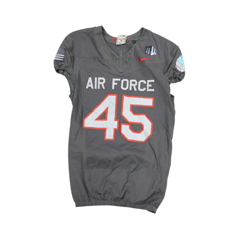 U.S. Air Force Academy 2024 Game Used #45 Nike AFSOC Grey Jersey Sz M