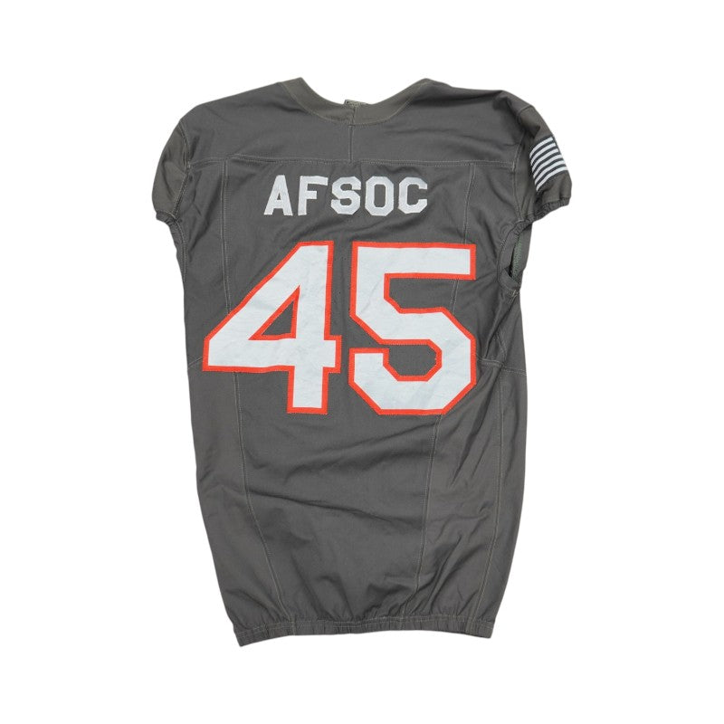 U.S. Air Force Academy 2024 Game Used #45 Nike AFSOC Grey Jersey Sz M