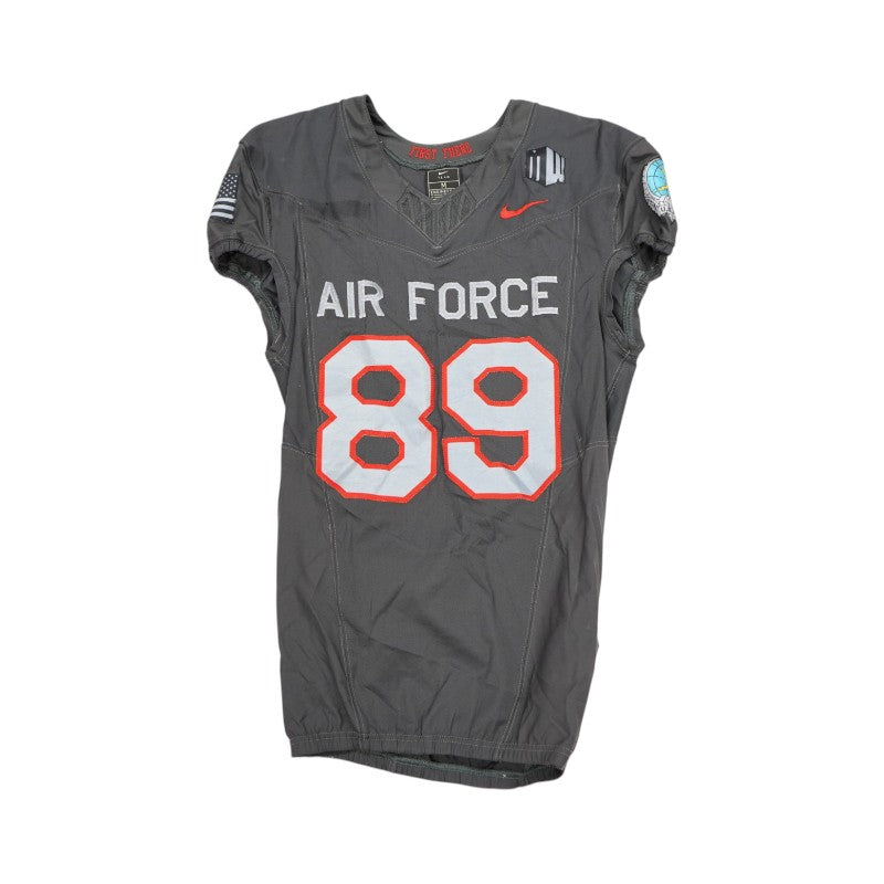U.S. Air Force Academy 2024 Game Used #89 Nike AFSOC Grey Jersey Sz M