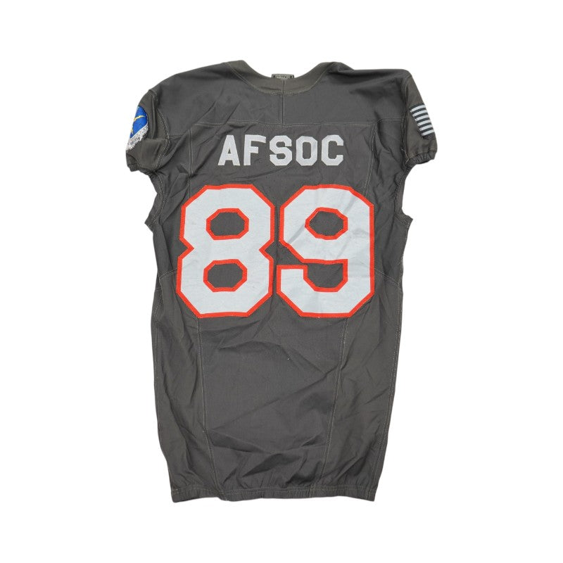 U.S. Air Force Academy 2024 Game Used #89 Nike AFSOC Grey Jersey Sz M