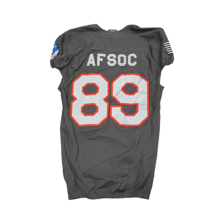 U.S. Air Force Academy 2024 Game Used #89 Nike AFSOC Grey Jersey Sz M