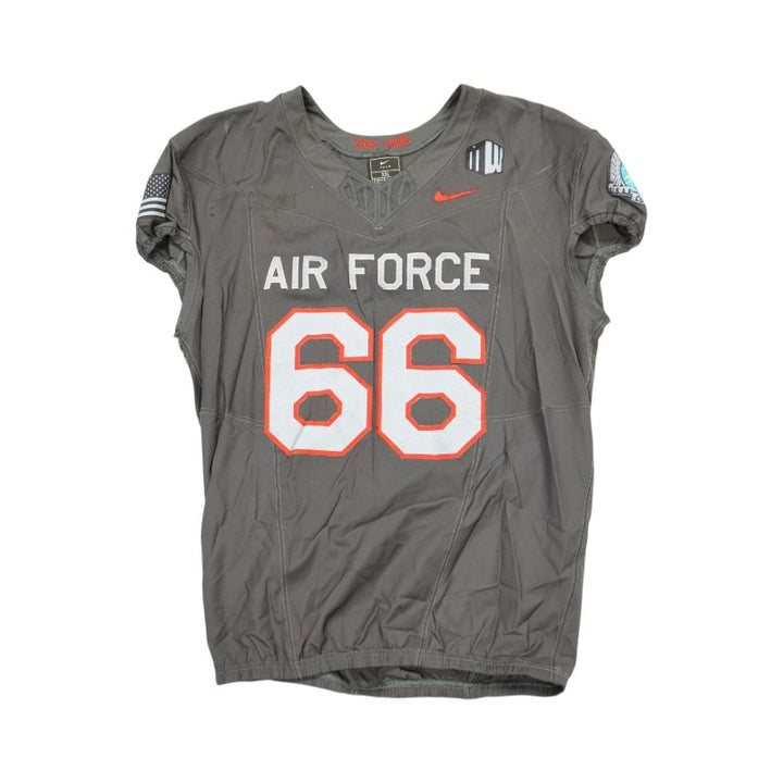 U.S. Air Force Academy 2024 Game Used #66 Nike AFSOC Grey Jersey Sz XXL