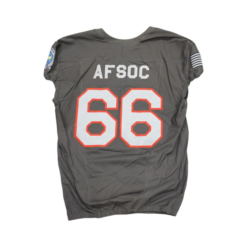 U.S. Air Force Academy 2024 Game Used #66 Nike AFSOC Grey Jersey Sz XXL