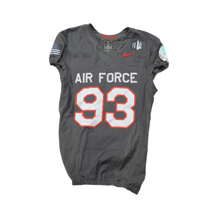 U.S. Air Force Academy 2024 Game Used #93 Nike AFSOC Grey Jersey Sz M