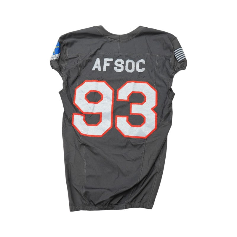 U.S. Air Force Academy 2024 Game Used #93 Nike AFSOC Grey Jersey Sz M