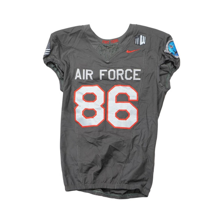U.S. Air Force Academy 2024 Game Used #86 Nike AFSOC Grey Jersey Sz L