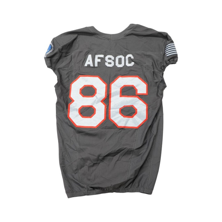 U.S. Air Force Academy 2024 Game Used #86 Nike AFSOC Grey Jersey Sz L