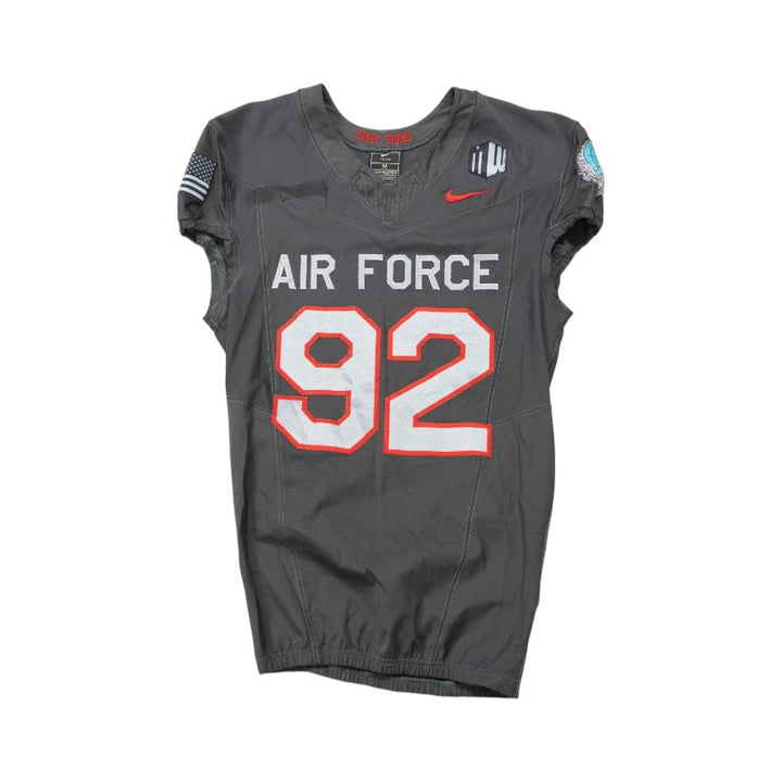 U.S. Air Force Academy 2024 Game Used #92 Nike AFSOC Grey Jersey Sz M
