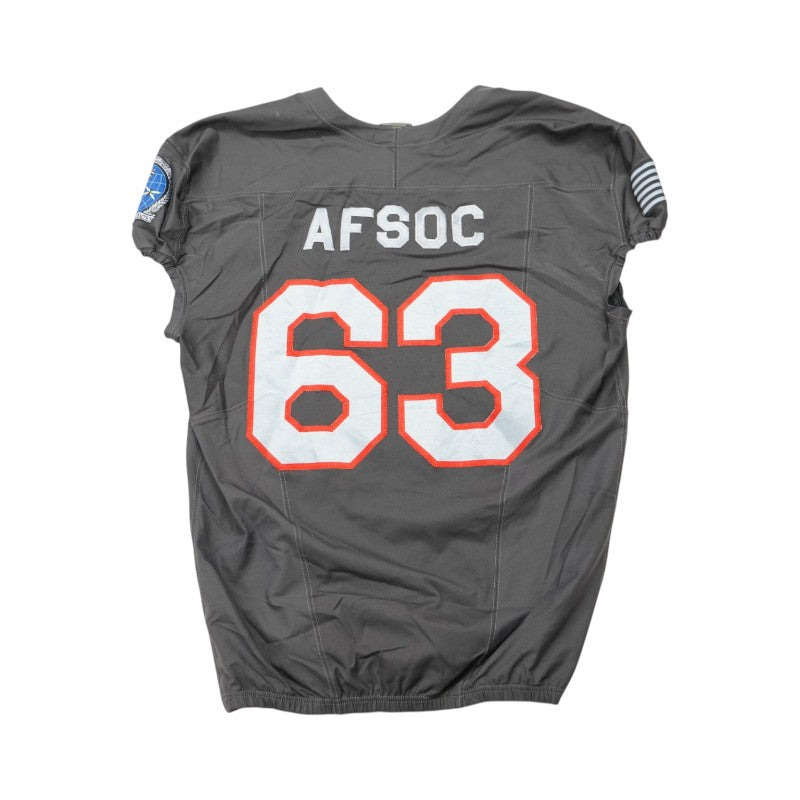 U.S. Air Force Academy 2024 Game Used #63 Nike AFSOC Grey Jersey Sz XXL