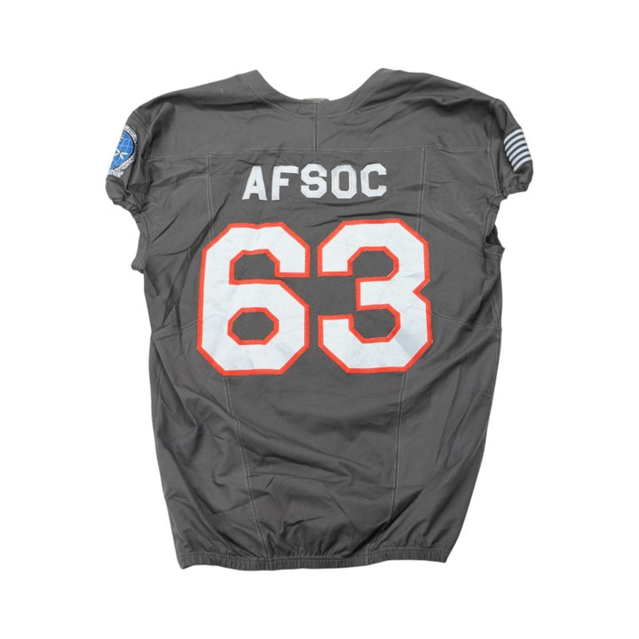 U.S. Air Force Academy 2024 Game Used #63 Nike AFSOC Grey Jersey Sz XXL