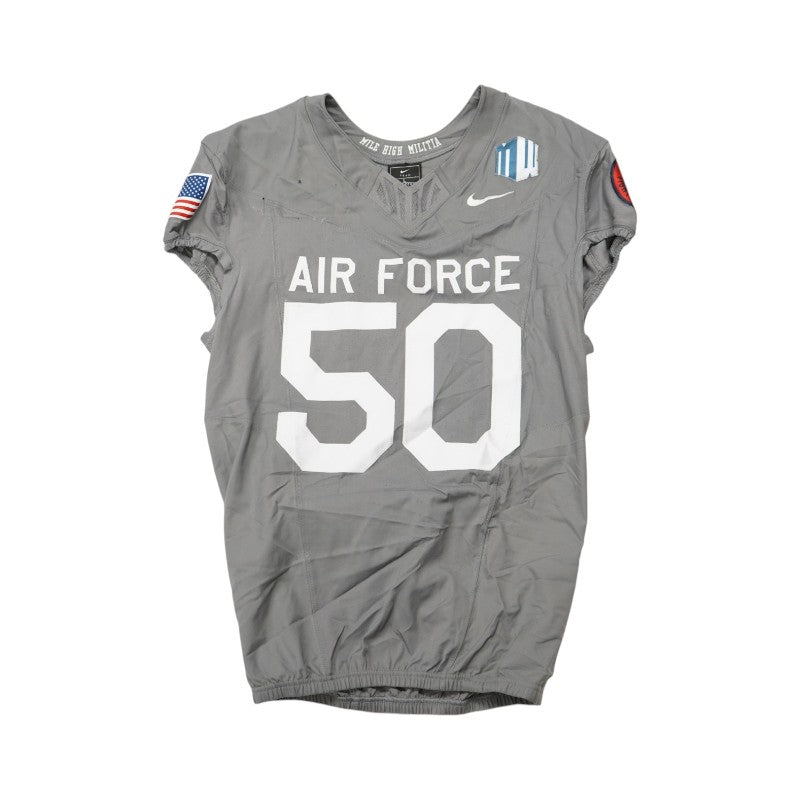 U.S. Air Force Academy 2025 Game Used Nike #50 F-16 Jersey Sz L