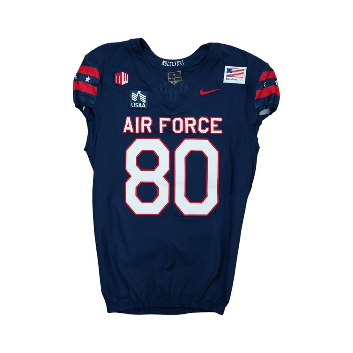 U.S. Air Force Academy Game Worn #80 Home Jersey 9/5/2026 w/ Freedom 250 Patch