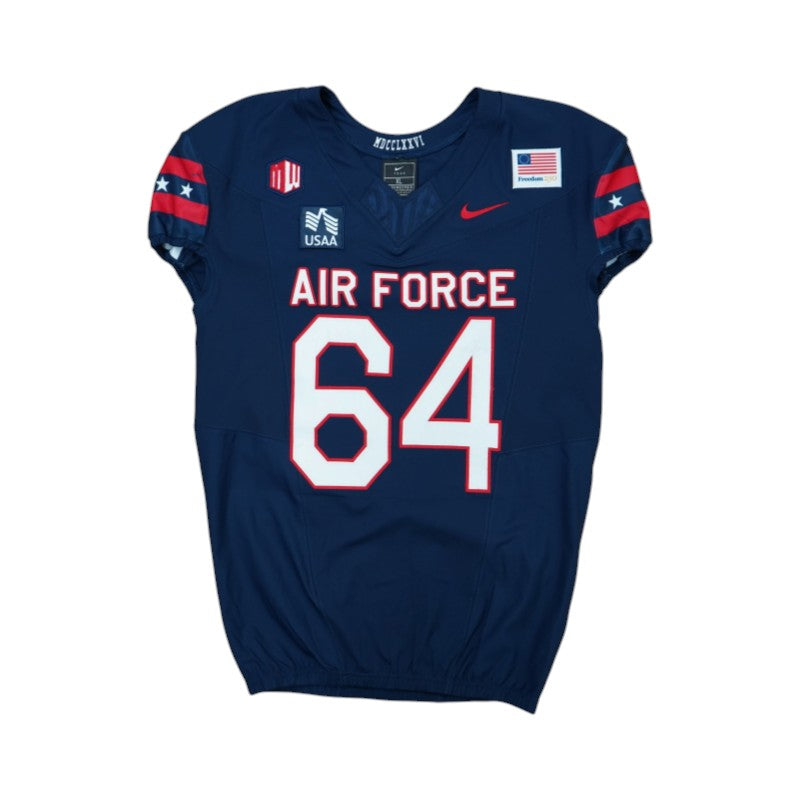 U.S. Air Force Academy Game Worn #64 Home Jersey 9/5/2026 w/ Freedom 250 Patch