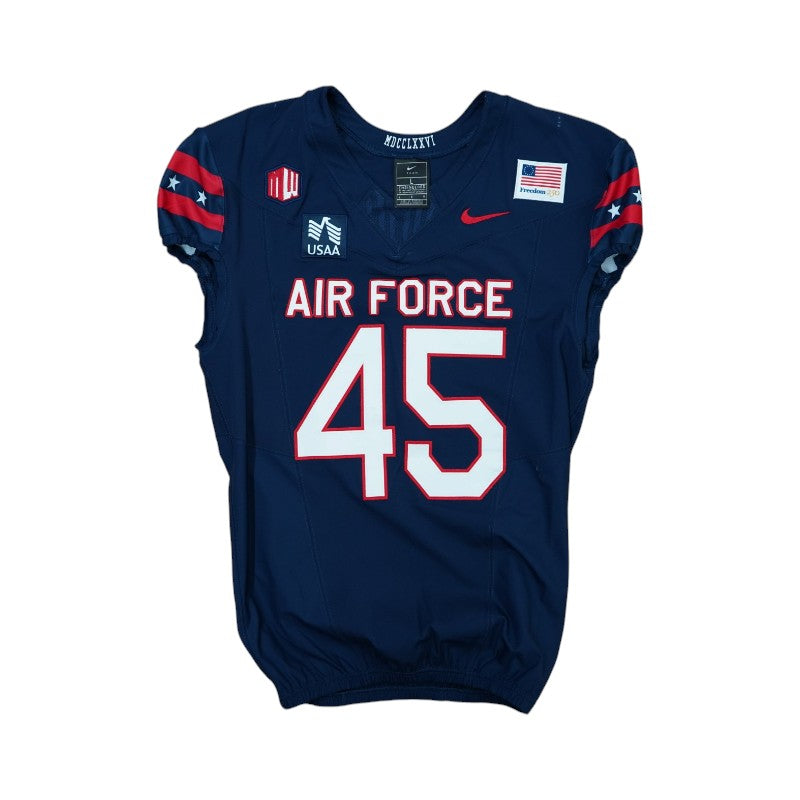 U.S. Air Force Academy Game Worn #45 Home Jersey 9/5/2026 w/ Freedom 250 Patch
