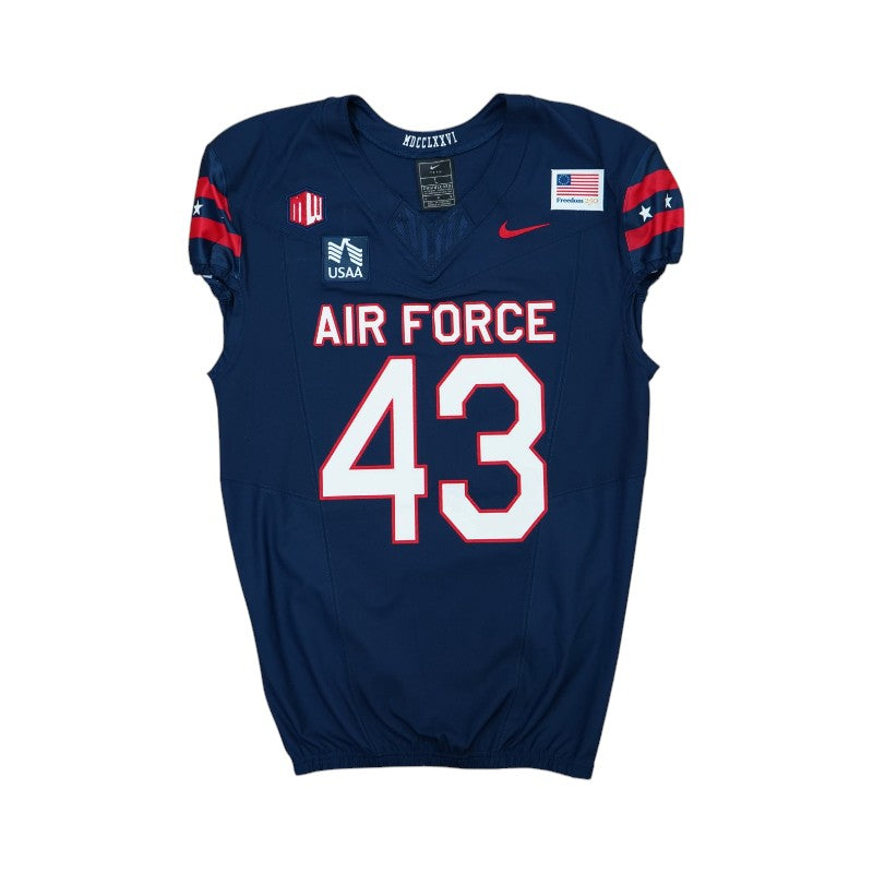 U.S. Air Force Academy Game Worn #43 Home Jersey 9/5/2026 w/ Freedom 250 Patch
