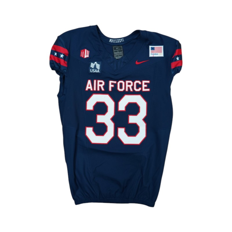 U.S. Air Force Academy Game Worn #33 Home Jersey 9/5/2026 w/ Freedom 250 Patch