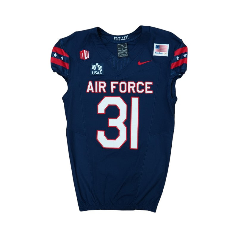 U.S. Air Force Academy Game Worn #31 Home Jersey 9/5/2026 w/ Freedom 250 Patch