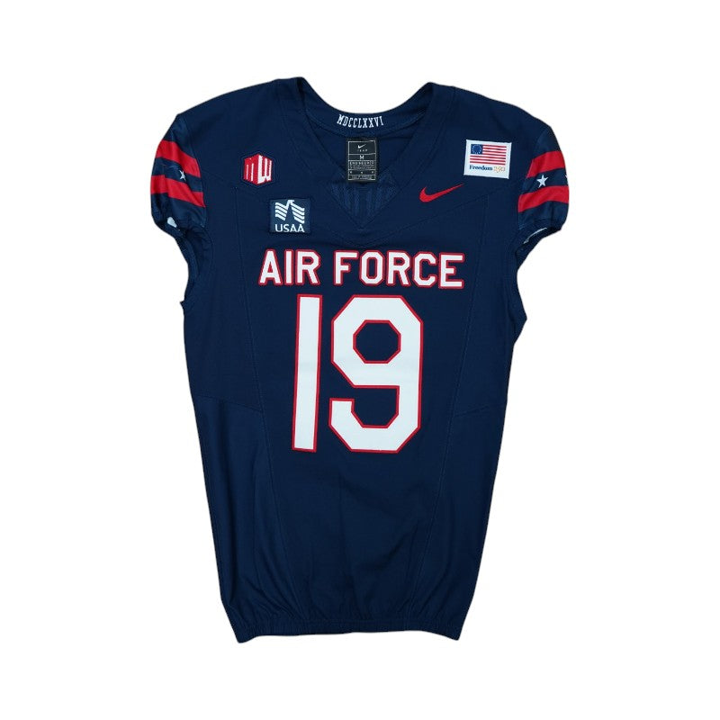 U.S. Air Force Academy Game Worn #19 Home Jersey 9/5/2026 w/ Freedom 250 Patch