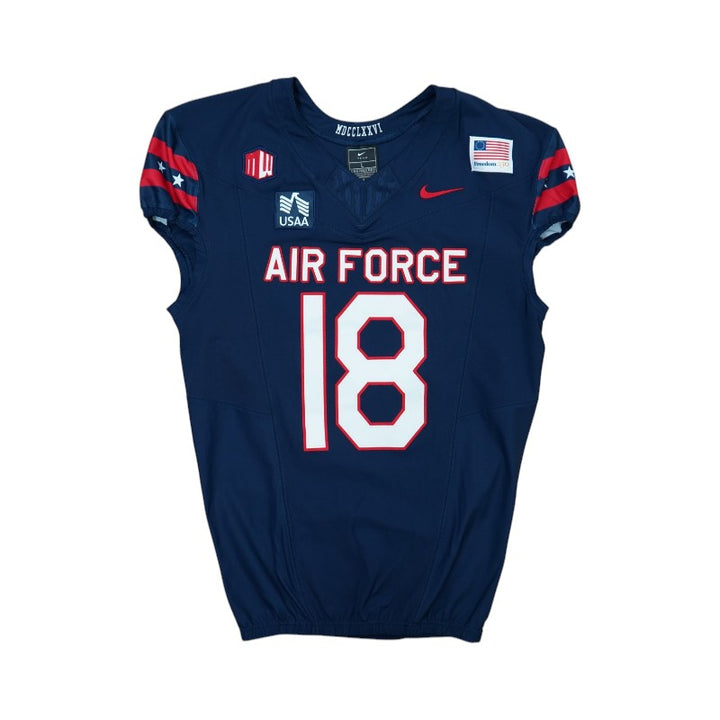 U.S. Air Force Academy Game Worn #18 Home Jersey 9/5/2026 w/ Freedom 250 Patch