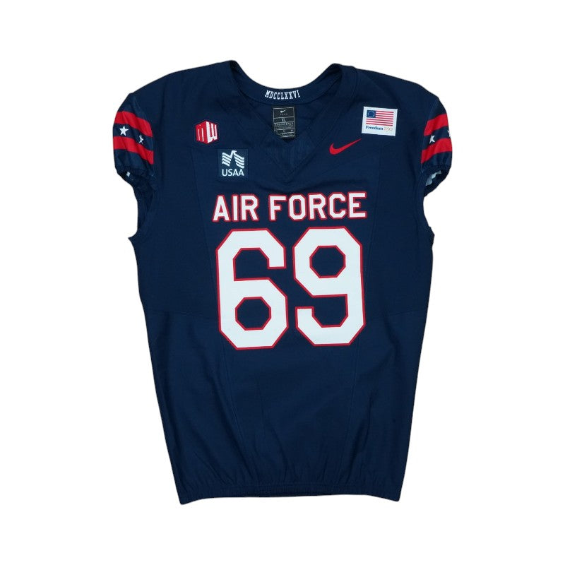 U.S. Air Force Academy Game Issued #69 Jersey 9/5/2026 w/ Freedom 250 Patch