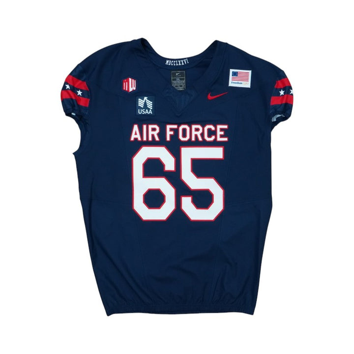 U.S. Air Force Academy Game Issued #65 Jersey 9/5/2026 w/ Freedom 250 Patch