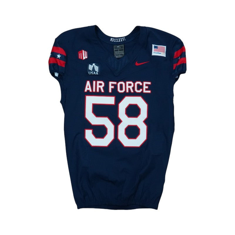 U.S. Air Force Academy Game Issued #58 Jersey 9/5/2026 w/ Freedom 250 Patch
