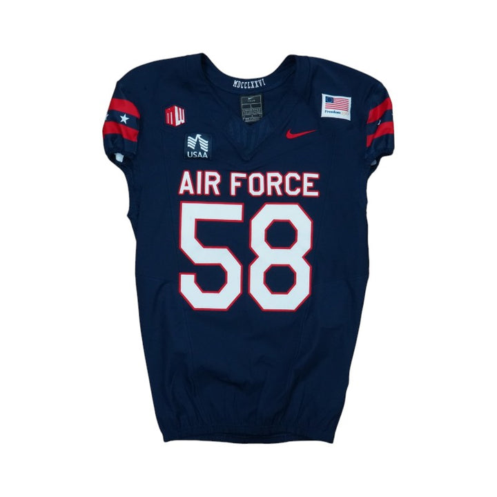 U.S. Air Force Academy Game Issued #58 Jersey 9/5/2026 w/ Freedom 250 Patch
