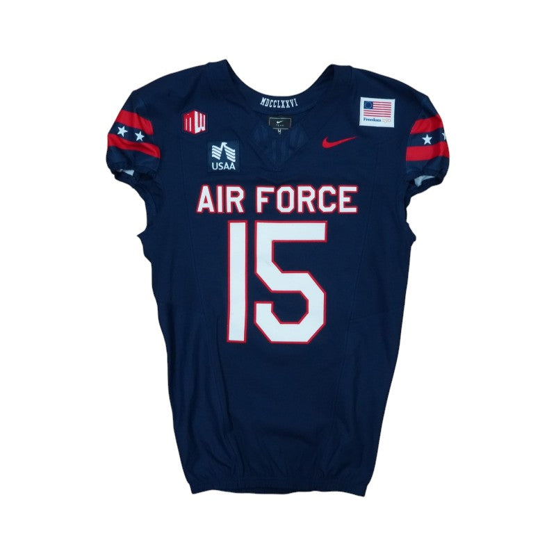 U.S. Air Force Academy Game Issued #15 Jersey 9/5/2026 w/ Freedom 250 Patch