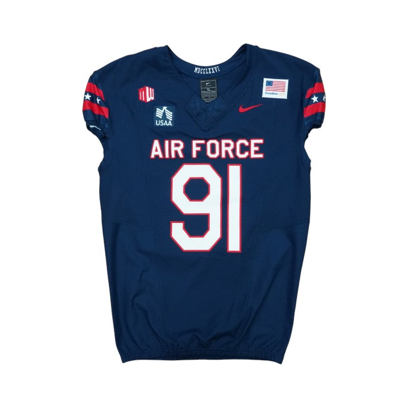 U.S. Air Force Academy Game Issued #91 Jersey 9/5/2026 w/ Freedom 250 Patch