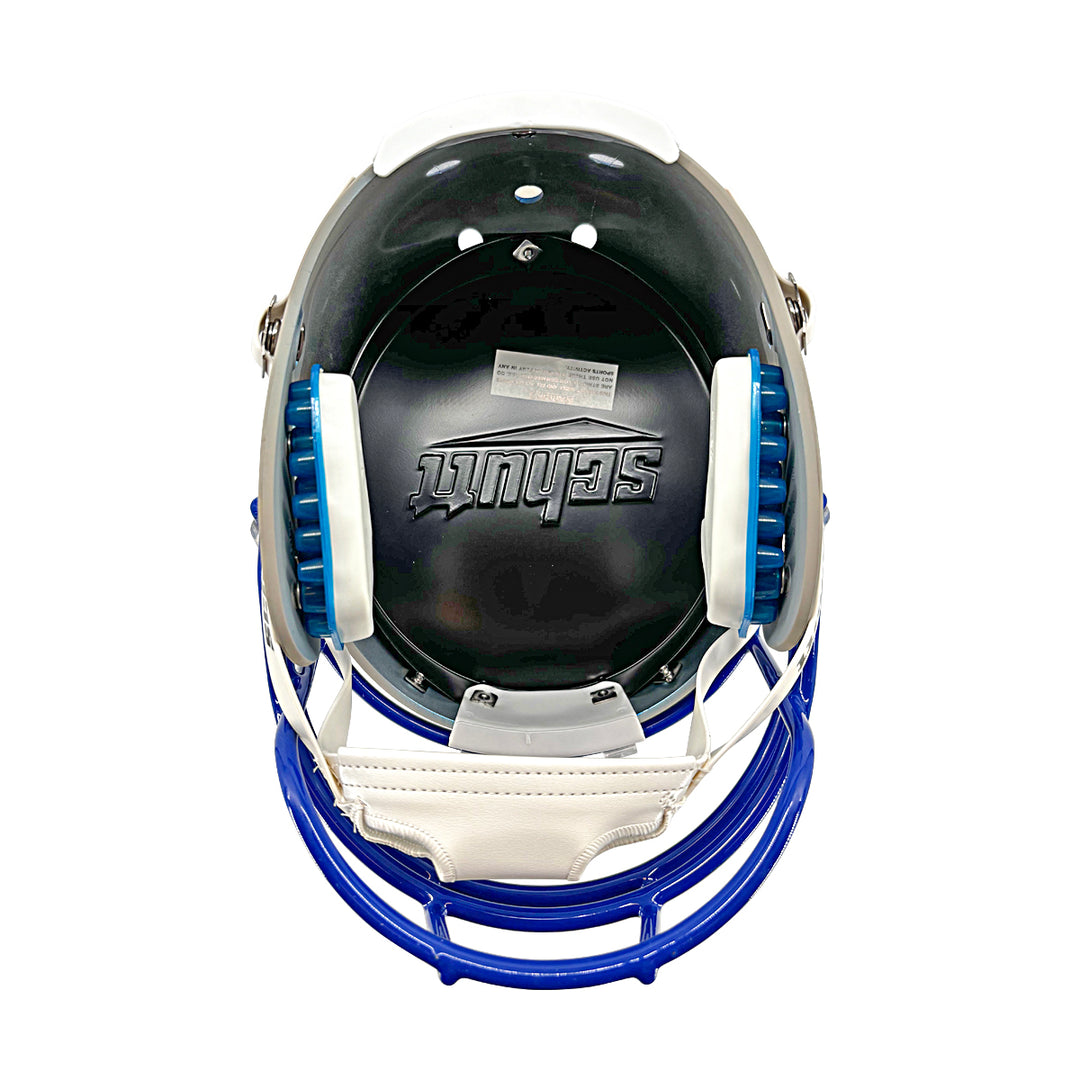 academy sports motorcycle helmets U.S. Air Force Academy Replica Schutt Blue/Grey Chrome Alt 5 Full Size – CollectibleXchange