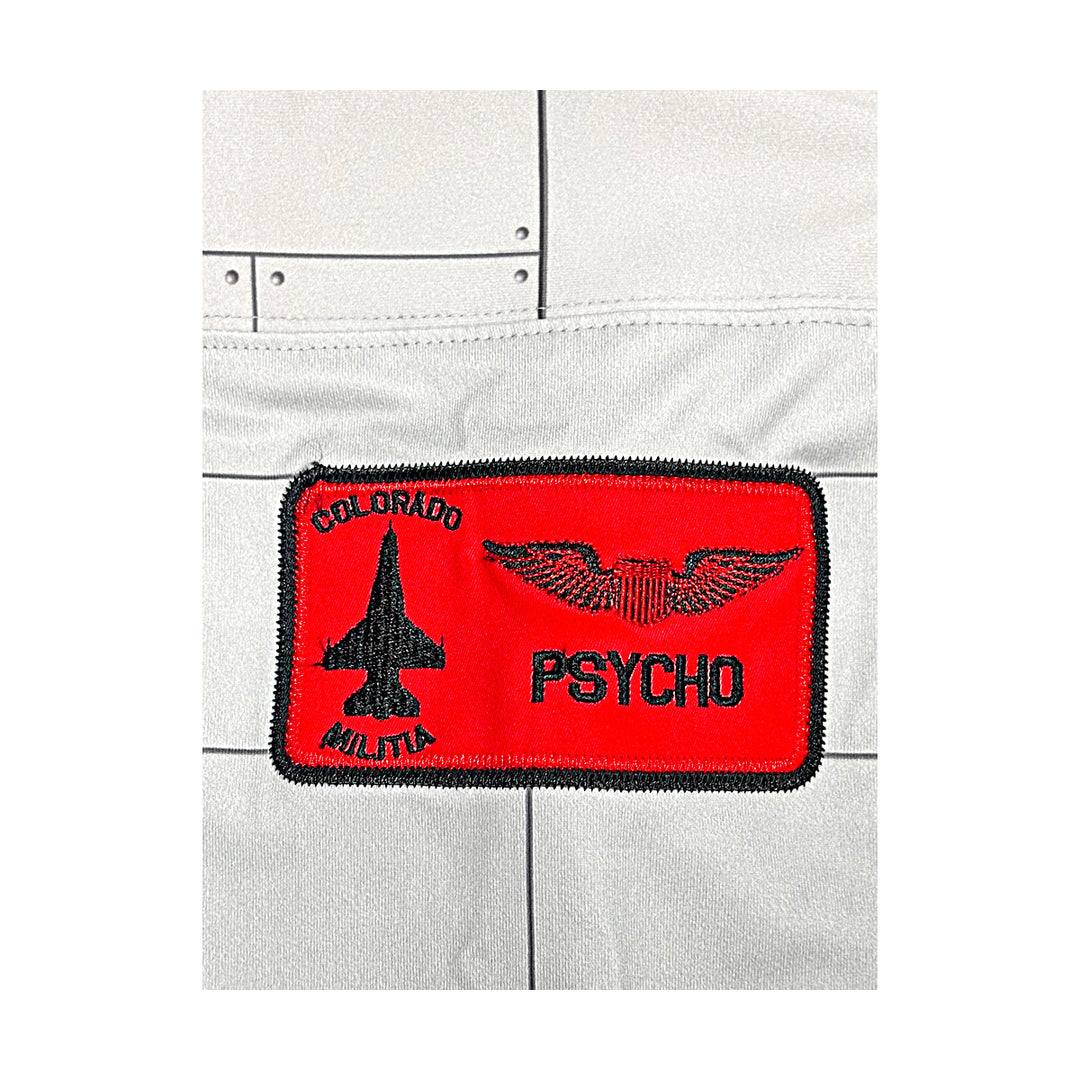 US Air Force Academy F16 Red Pyscho Patch Large #25 Hockey Jersey